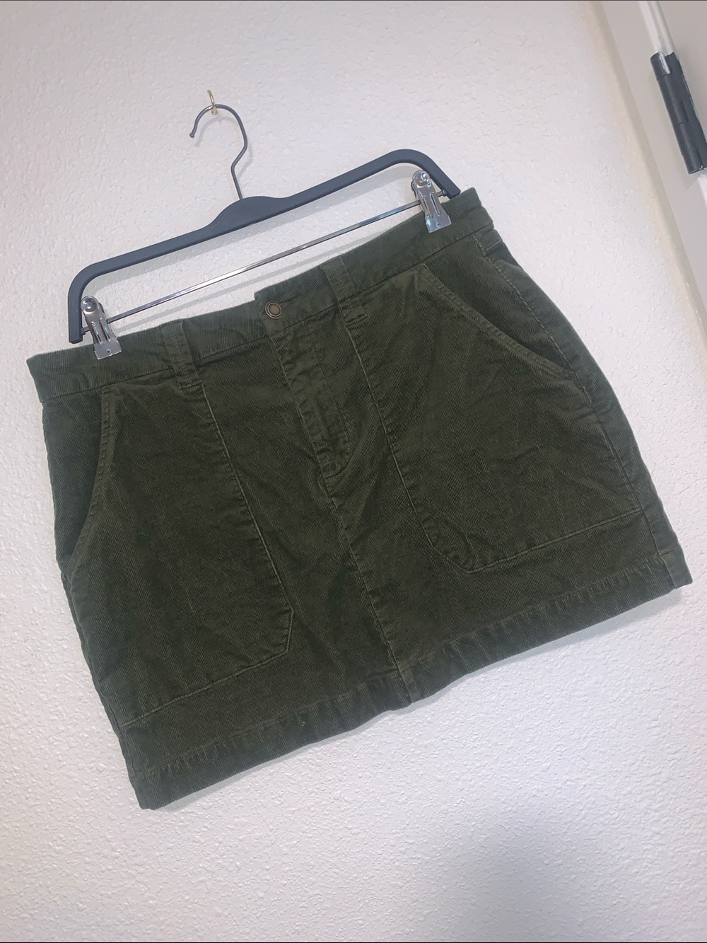 Sanctuary Olive Green Corduroy Mini Skirt